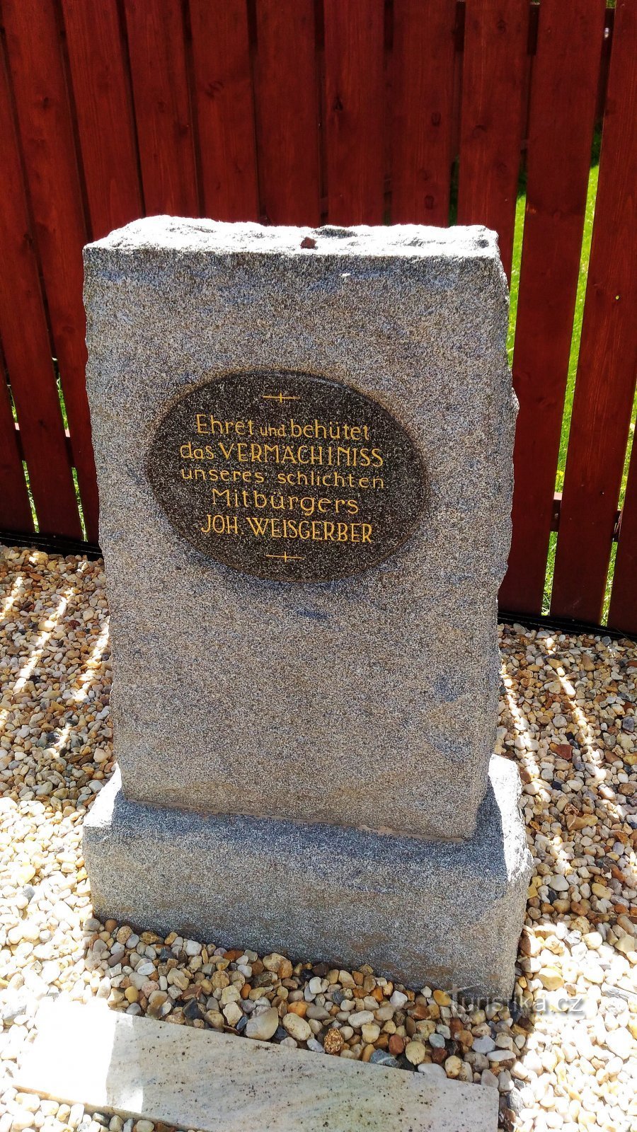 Monument at the swimming pool in Mikulášovice