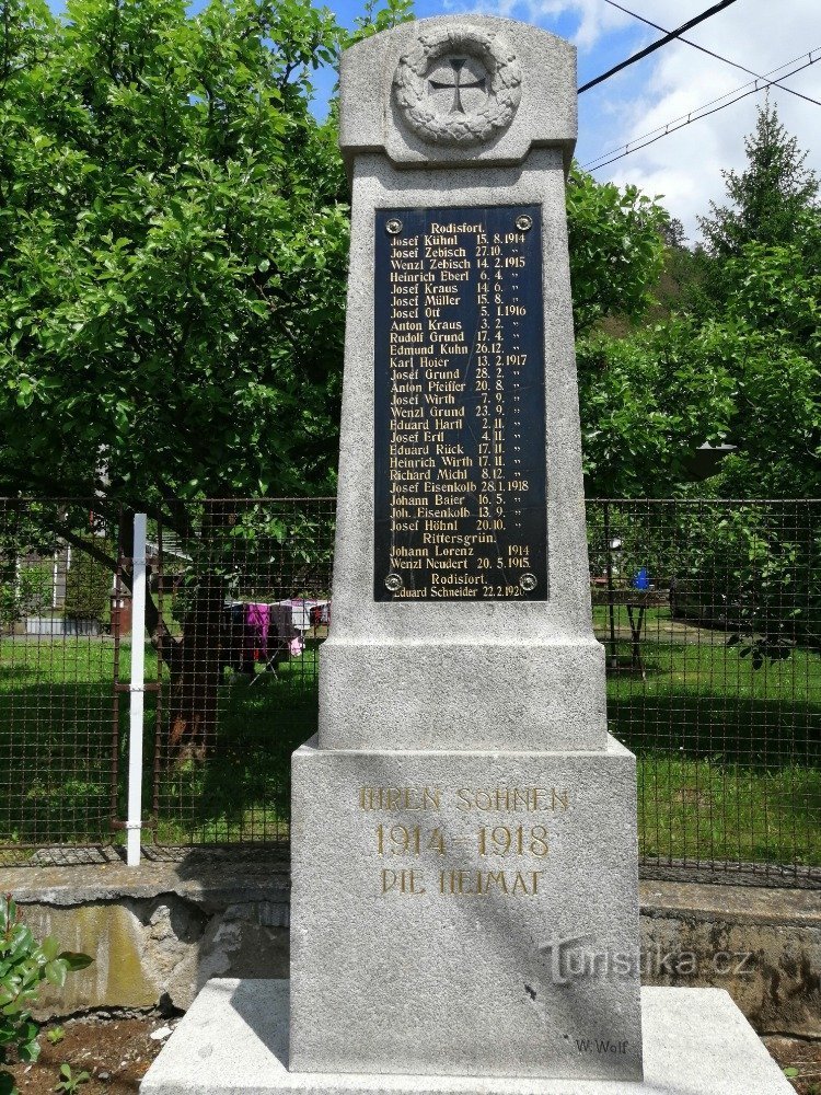 Monument aux victimes de la Première Guerre mondiale - Radošov