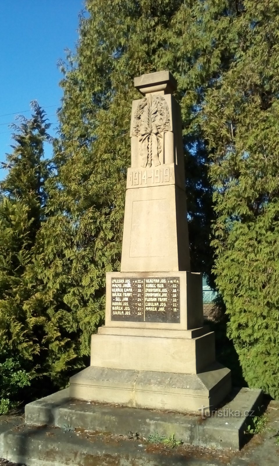 Monument voor de slachtoffers van de Eerste Wereldoorlog in Trnová
