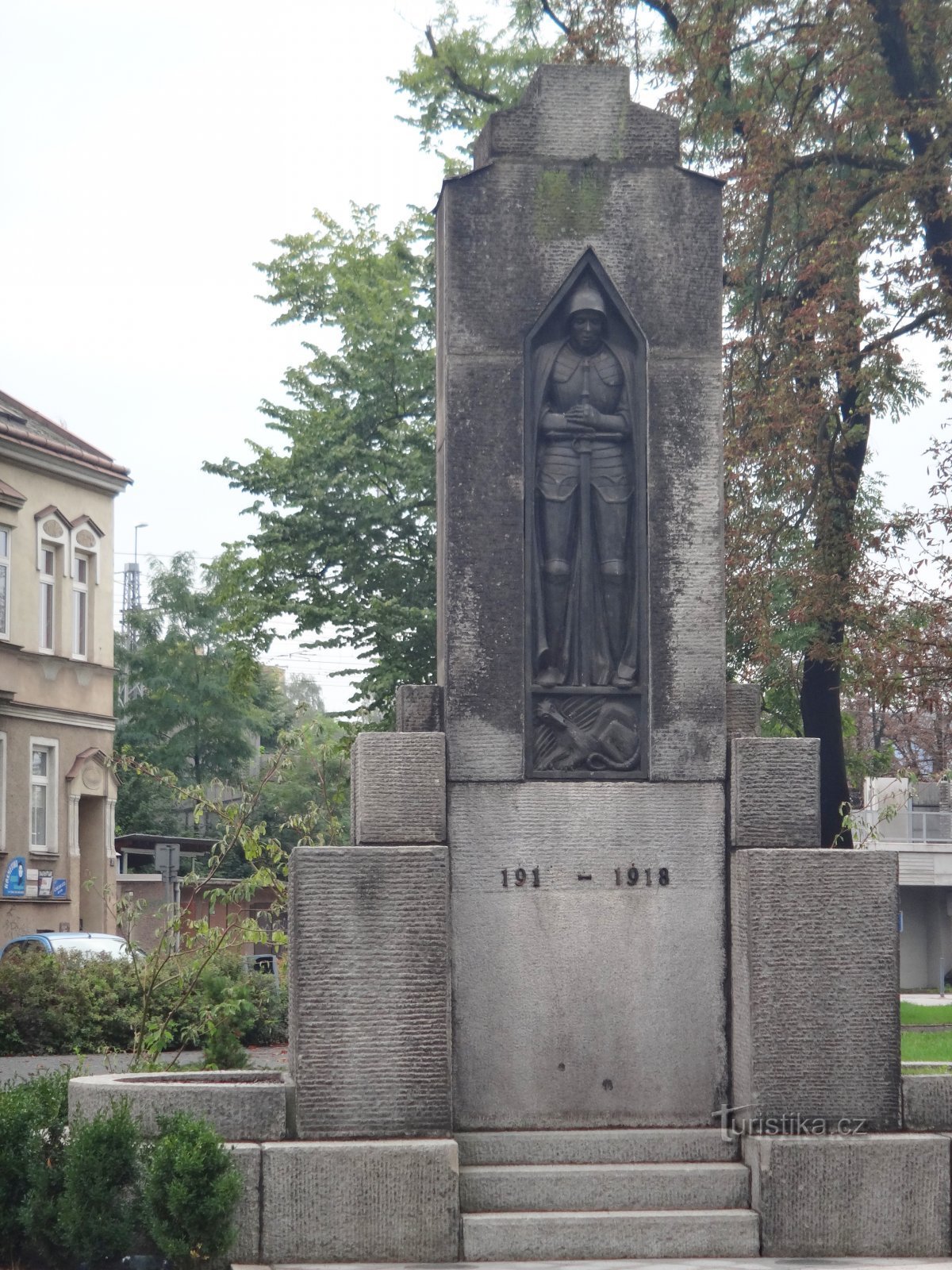 Monumentul victimelor Primului Război Mondial. război în Český Těšín