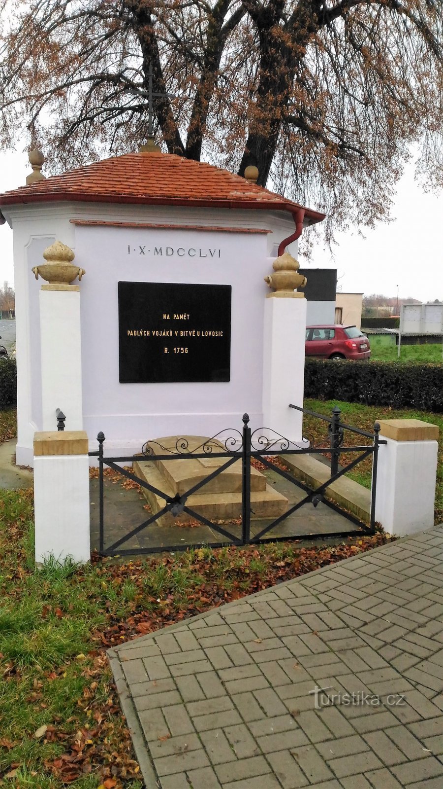 Monument for dem, der døde i slaget ved Lovosice 1756.