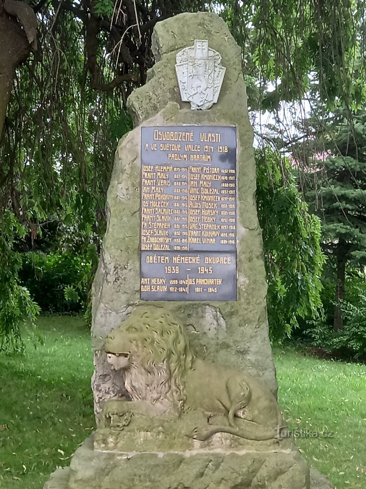 Monument for de faldne i Křičn