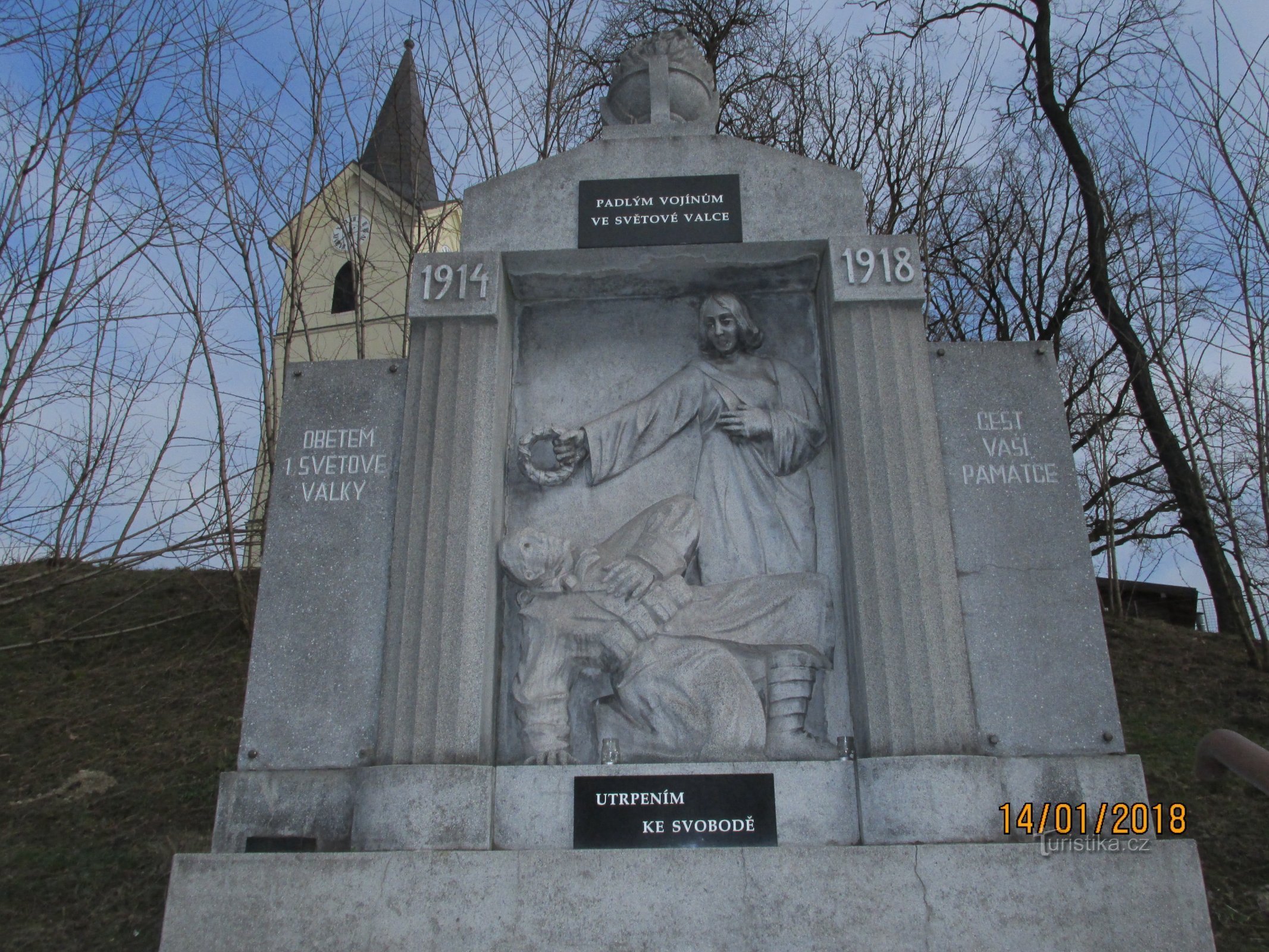 Monument: Til faldne soldater i verdenskrigen