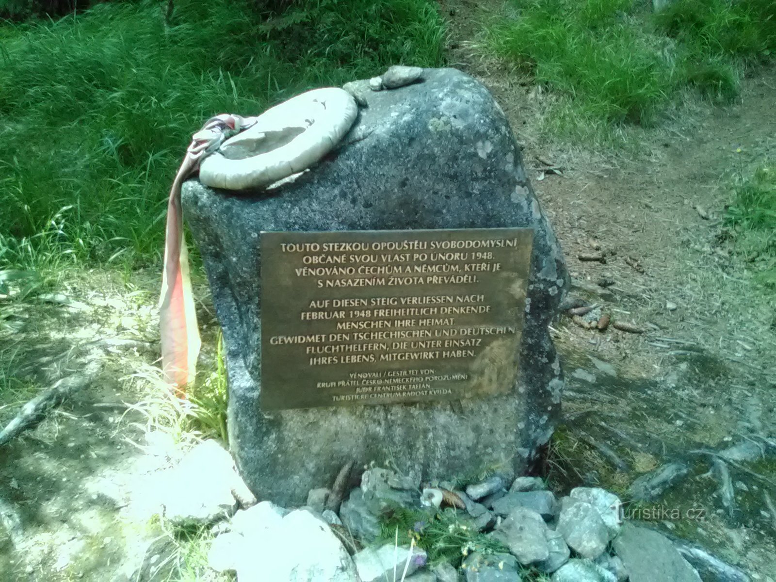 Monument till smugglare nära byn Františkov