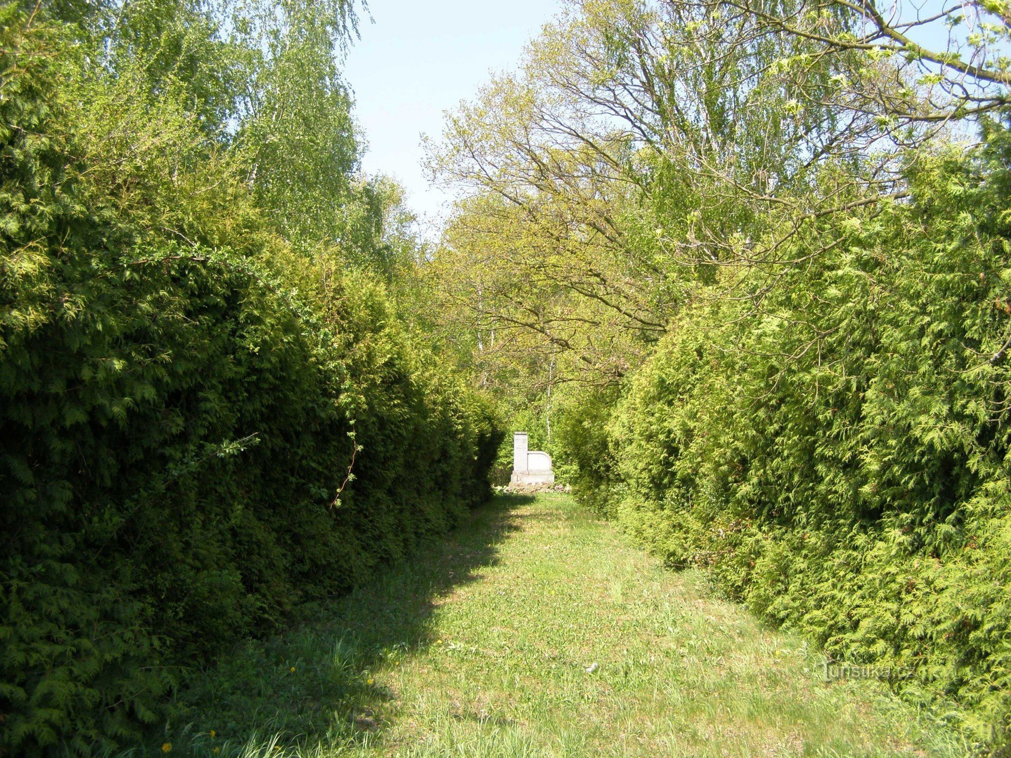 Monument in de buurt van Starý Smrkovice