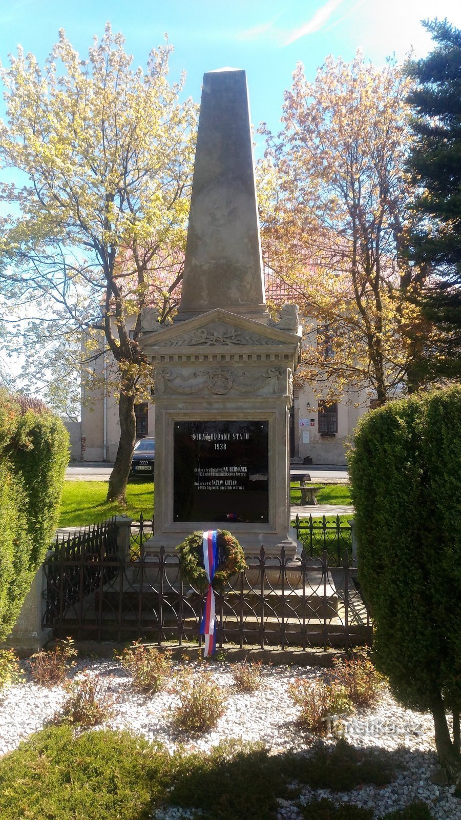 Monument i Mount Saint Sebastian.