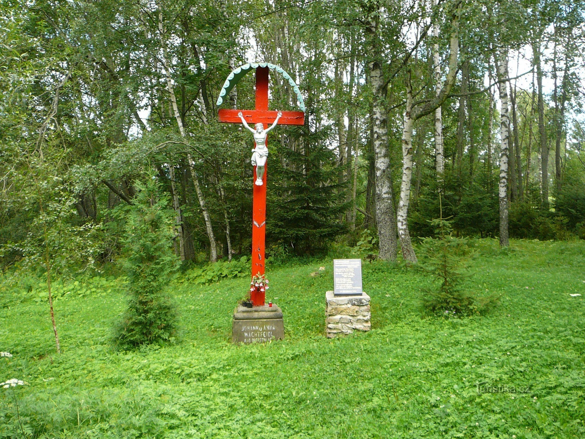 Denkmal für das untergegangene Dorf Cudrovice