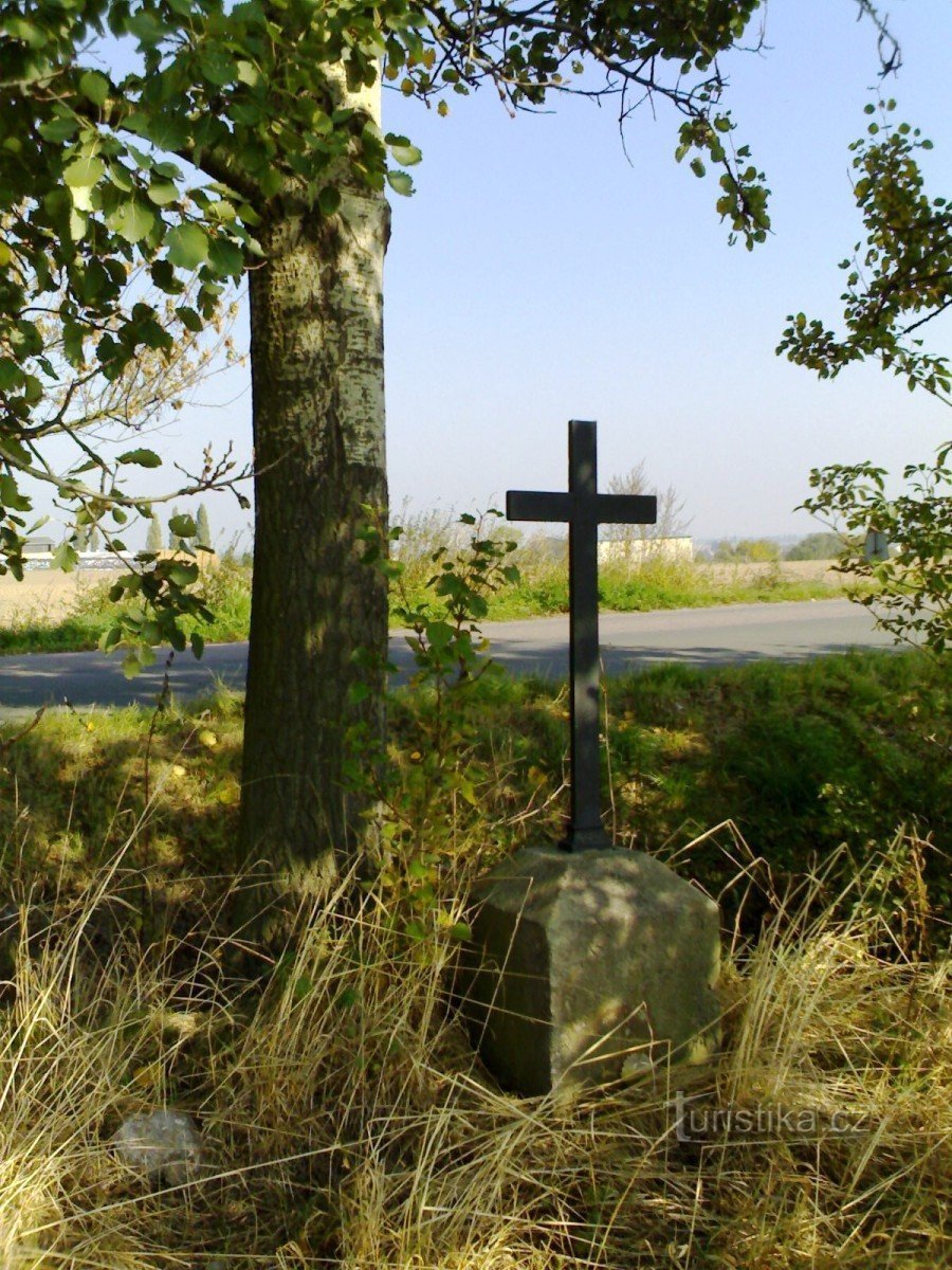 Monument från slaget 1866 ovanför Bříza