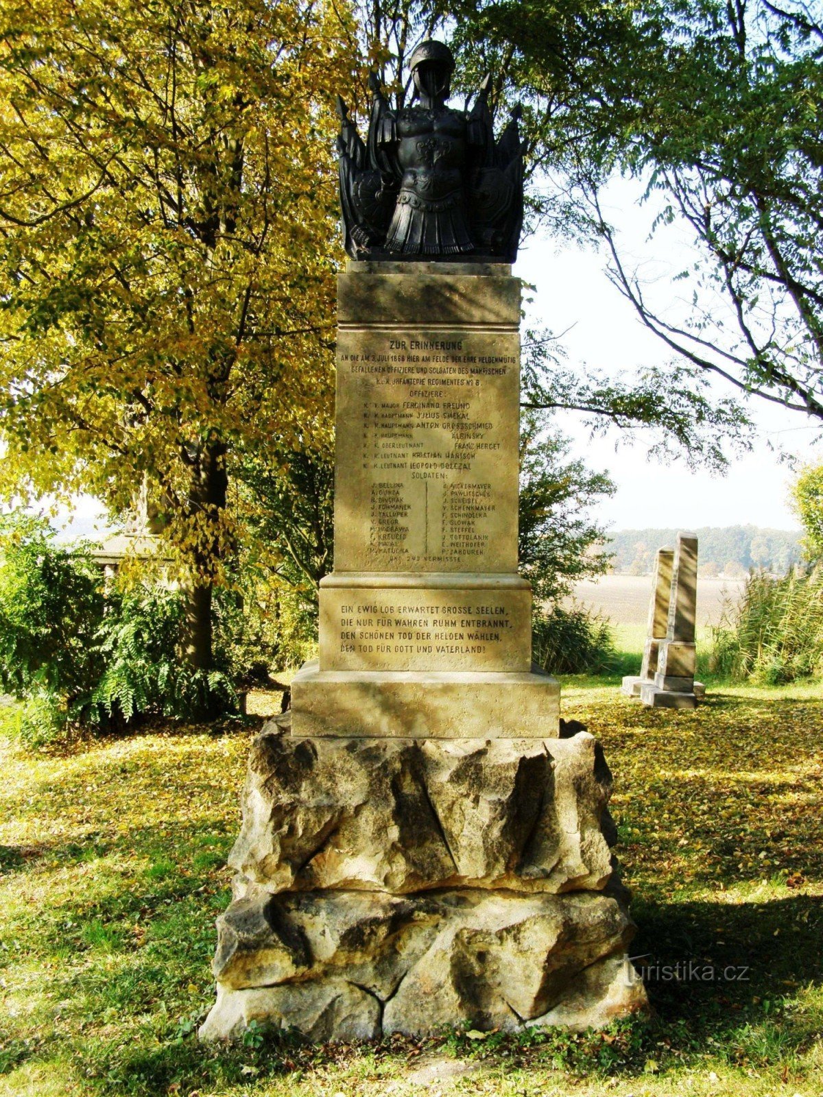 monuments de la bataille de 1866 près de St. Alois