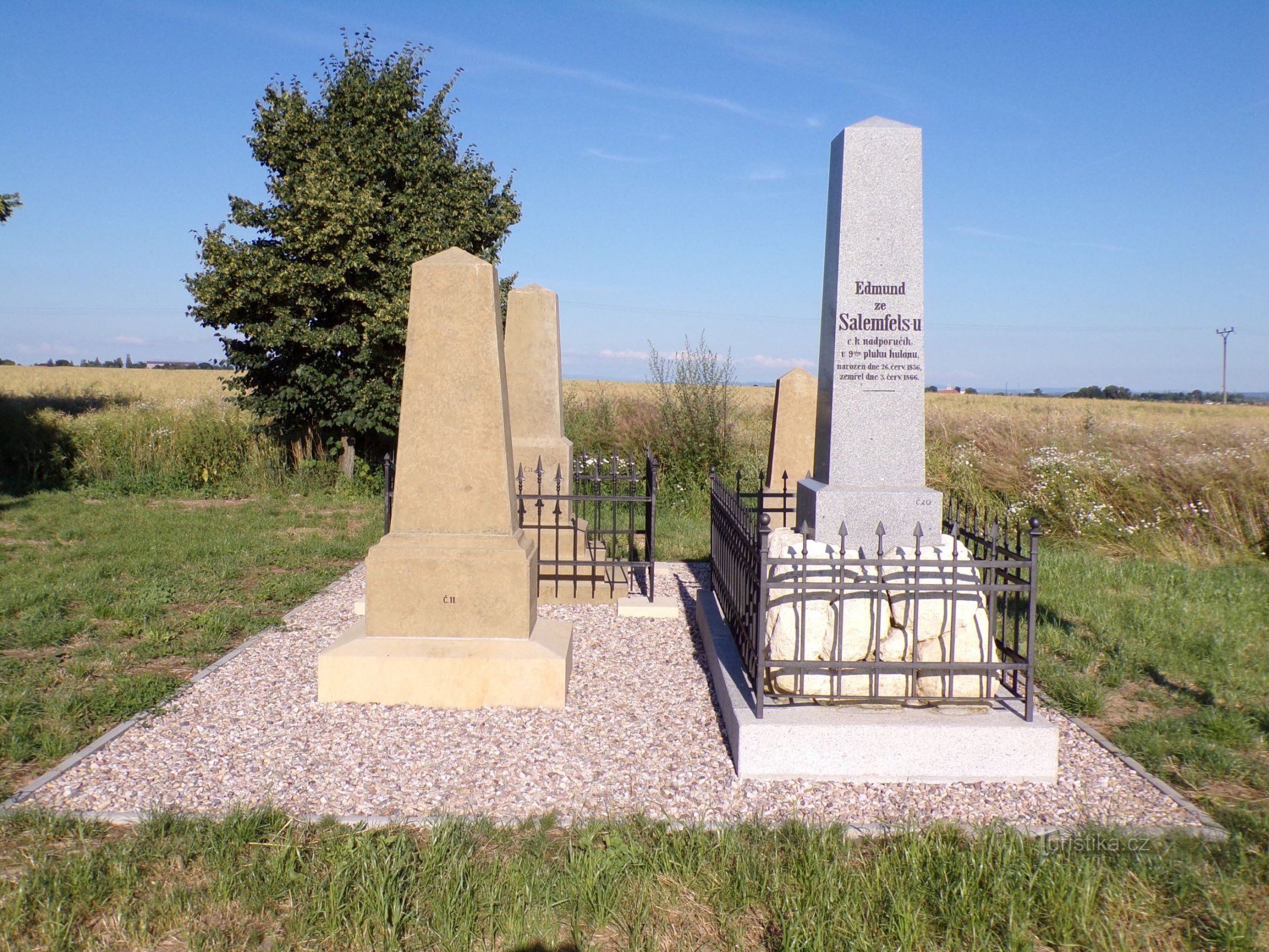 プロイセン・オーストリア戦争の記念碑 (Dlouhé Dvory, 10.7.2021)