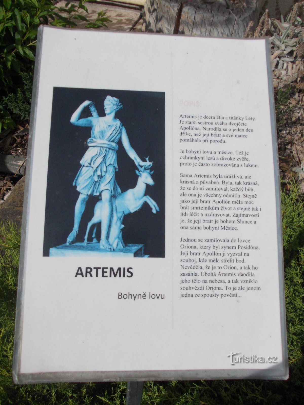 podpis do bogini Artemidy