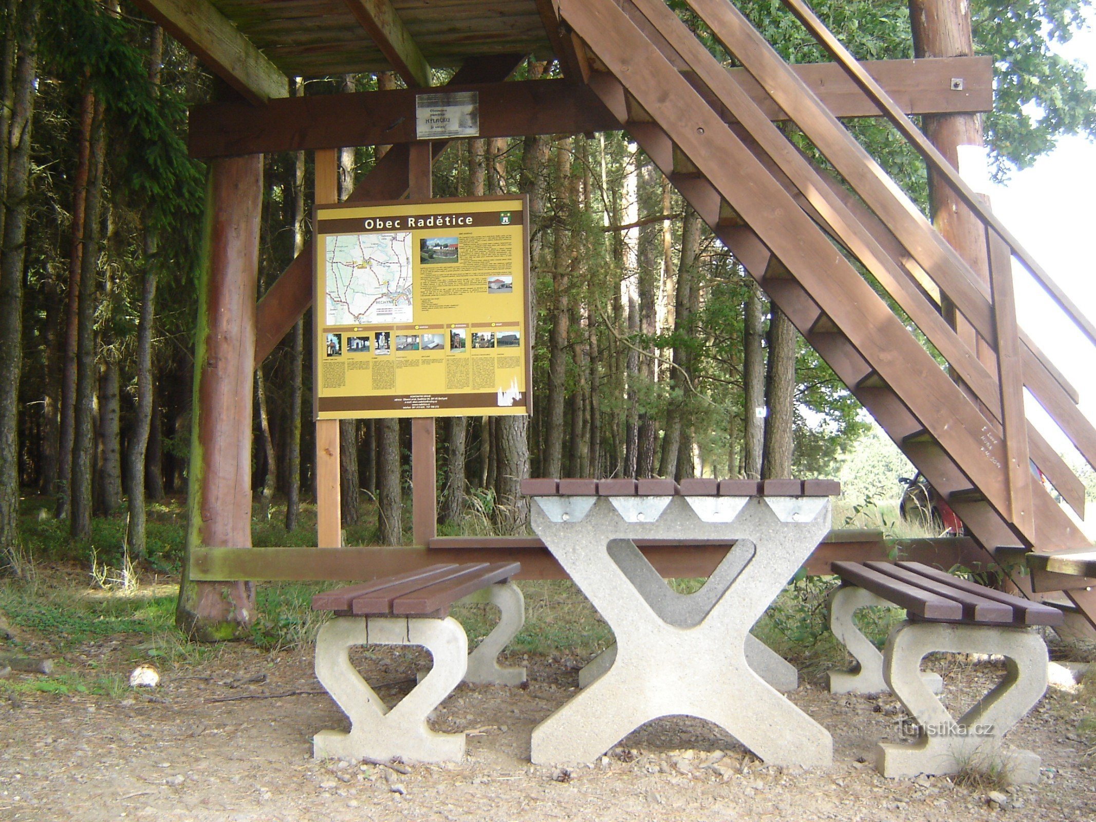 sitting under the lookout tower