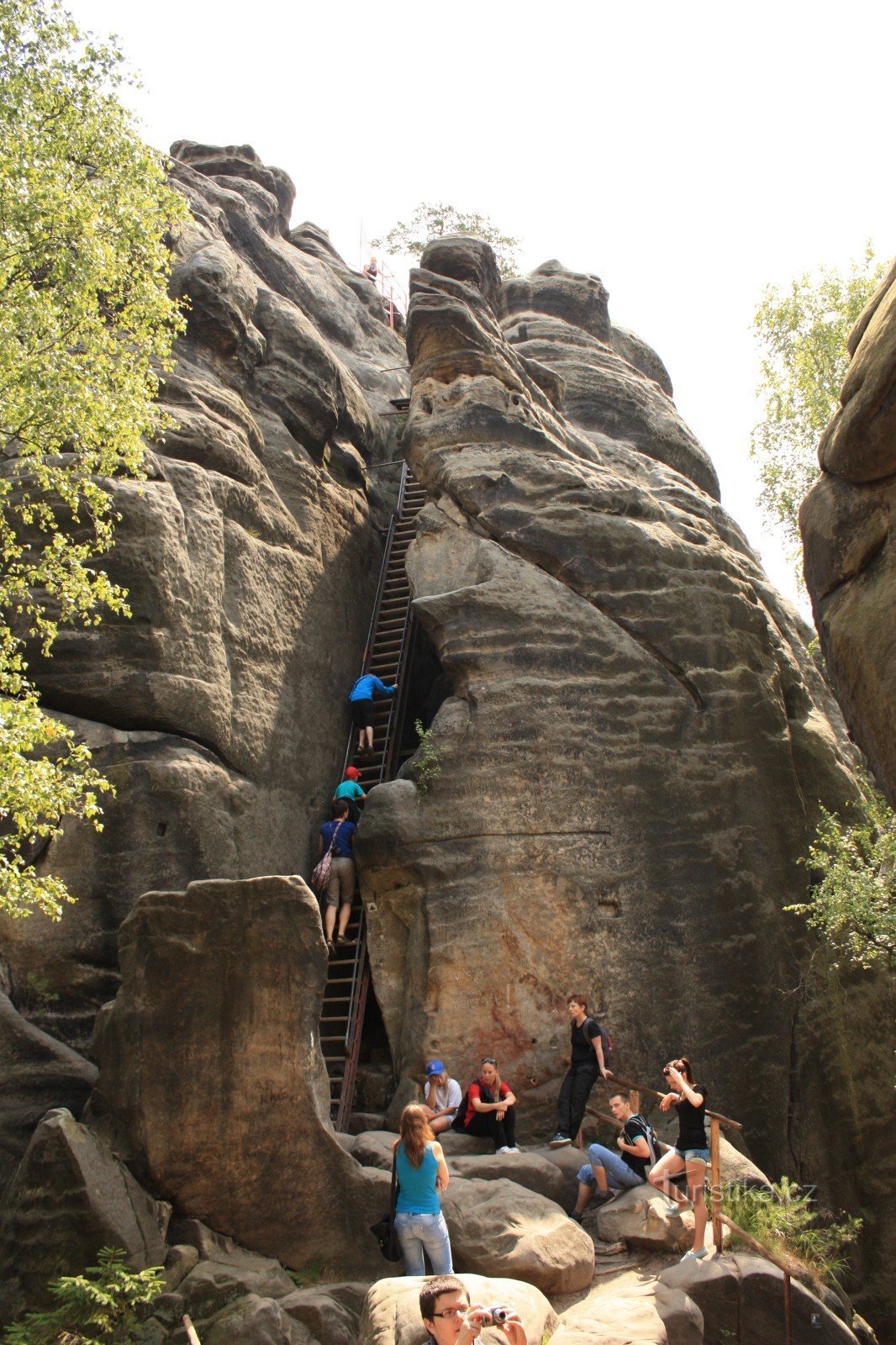 The last part of the ascent to the Střmen viewpoint