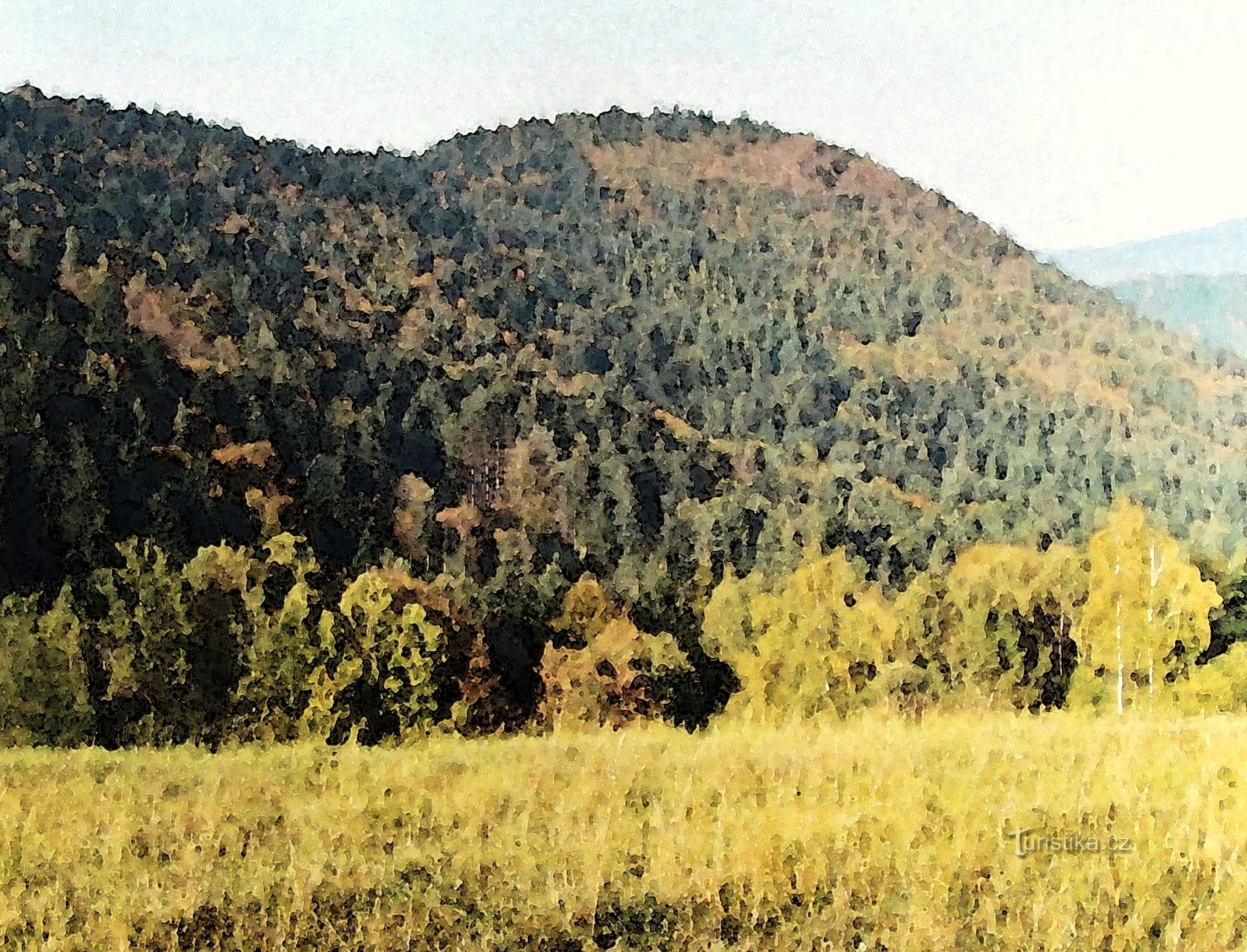 zadnji vrh grebena nad dolino Senice - Kopce