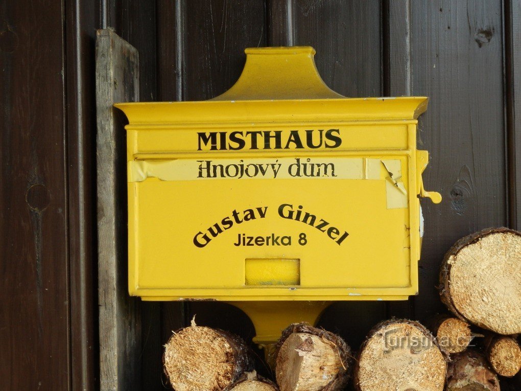 Boîte aux lettres à l'entrée de la fumière