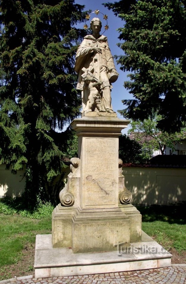 Postřelmov - statue of St. Jan Nepomucký