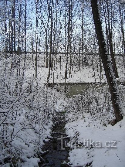 córrego sob a estrada principal Frýdek-Místek - Příbor