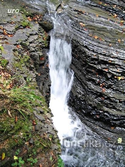 Satina-stroom en watervallen