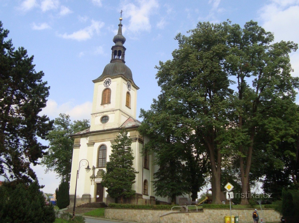 Potštejn - Szent Lőrinc templom - Fotó: Ulrych Mir.