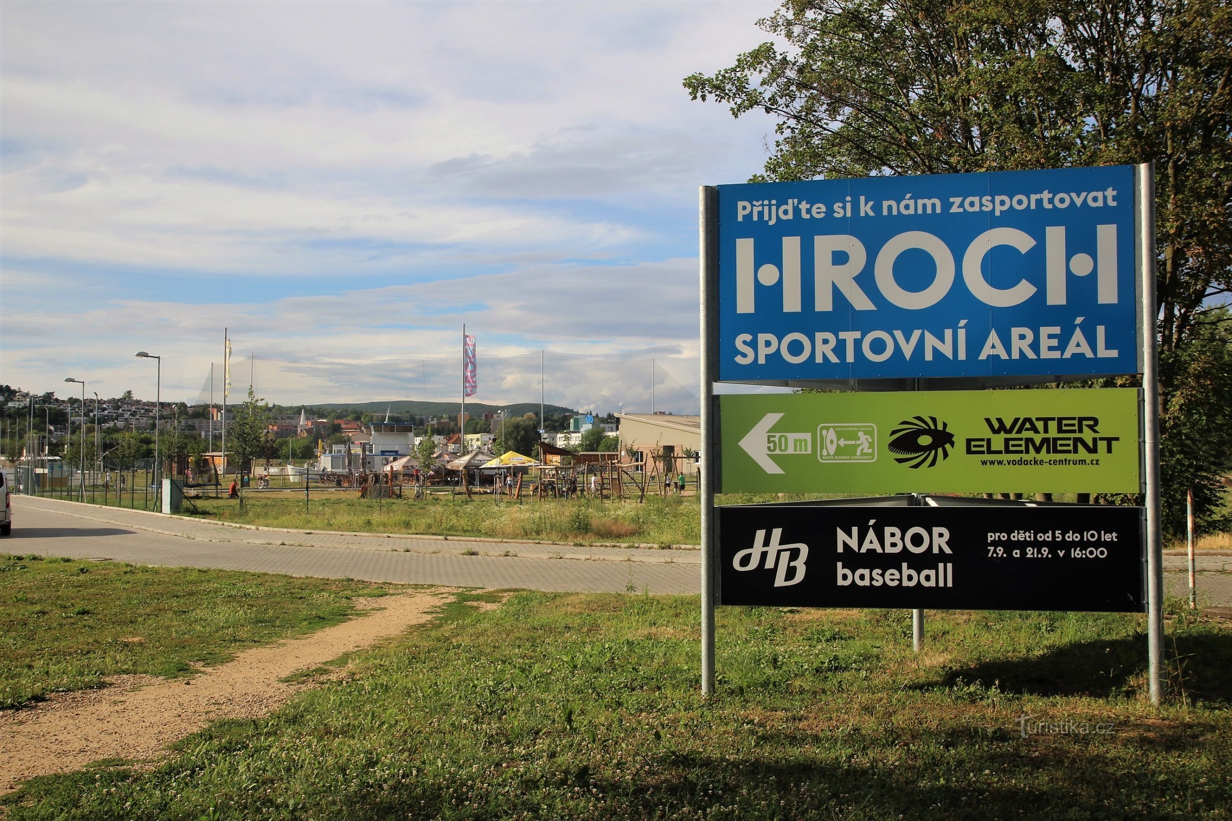 Banner at the entrance to the premises