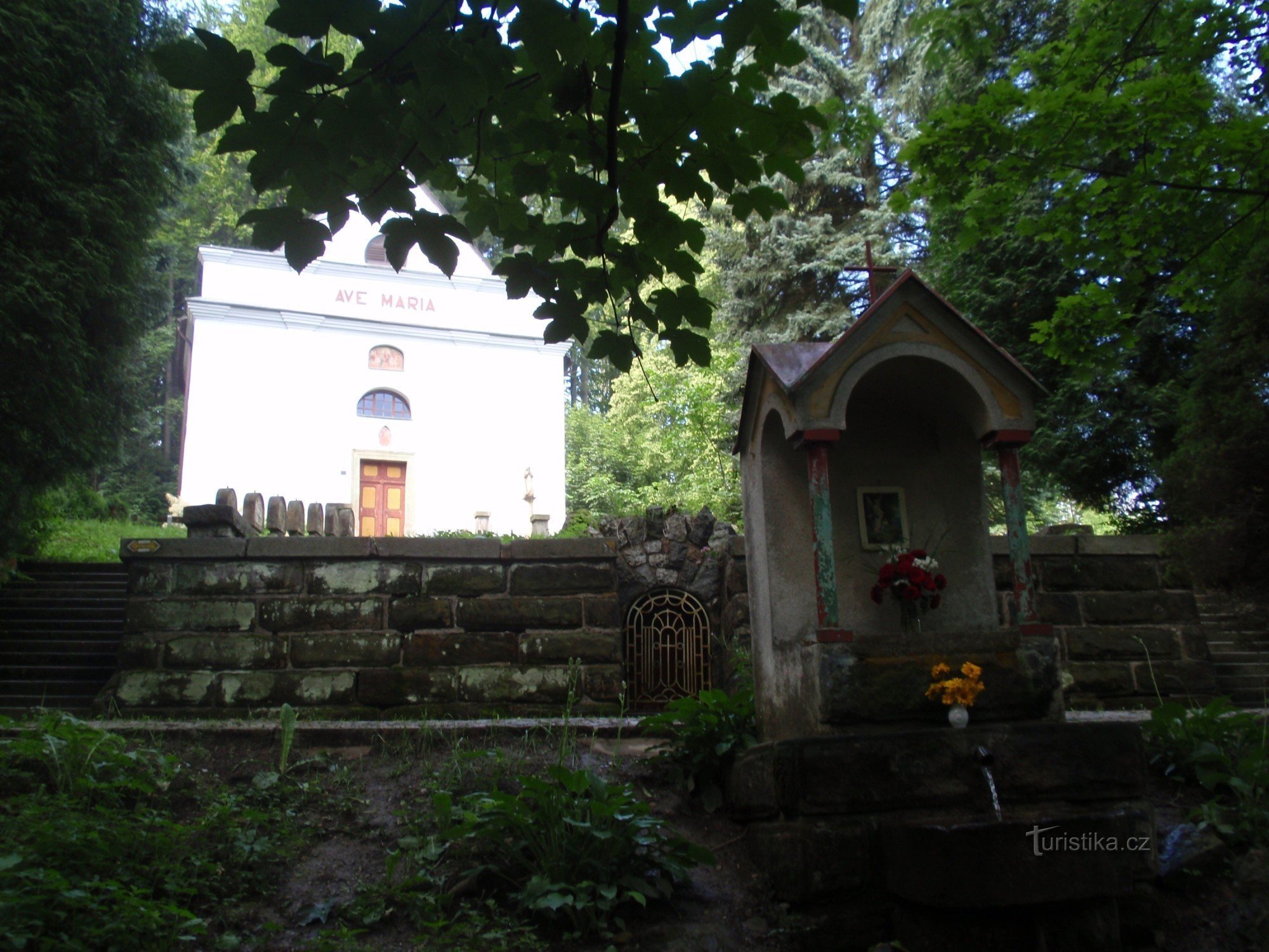 A place of pilgrimage, the Way of the Cross and the former spa of the Mother of God Mountains near Česká Třebová