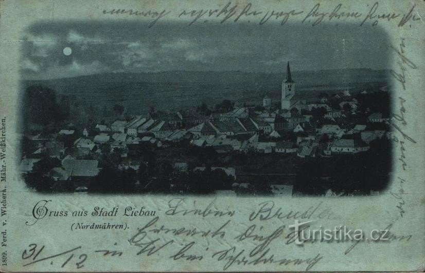 Pozdrowienia z miasta Libawa (Morawy Północne)-1899-zbiór: Ulrych Mir.