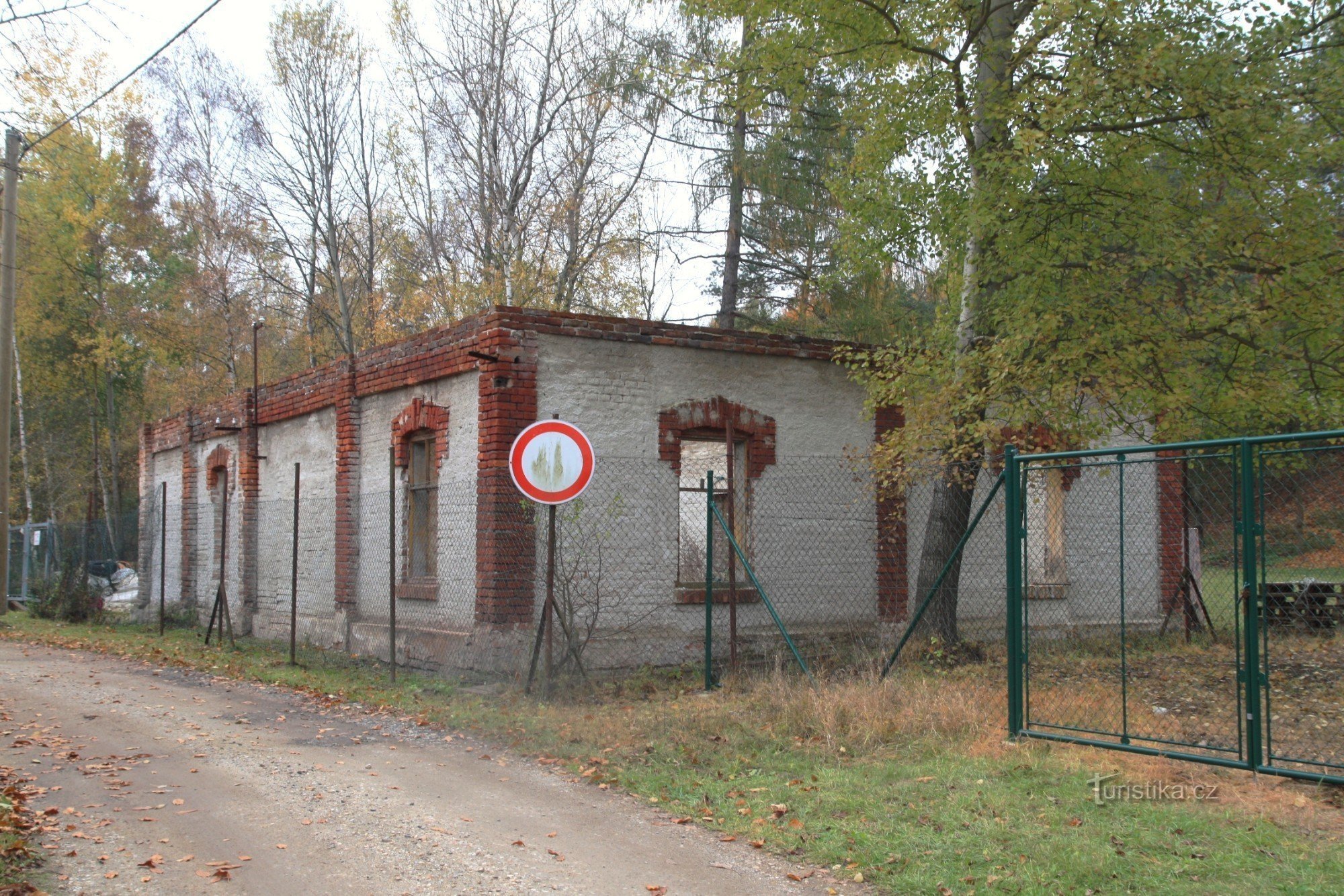 Remains of one of the operational buildings