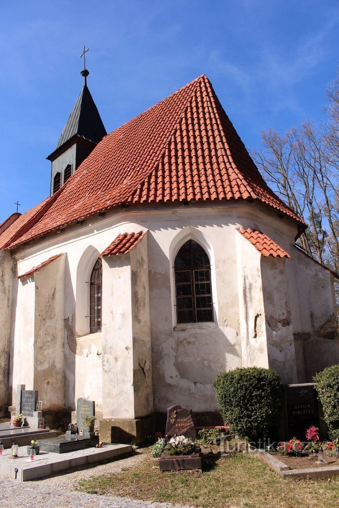 Prácheň, prezbiterij cerkve sv. Klement