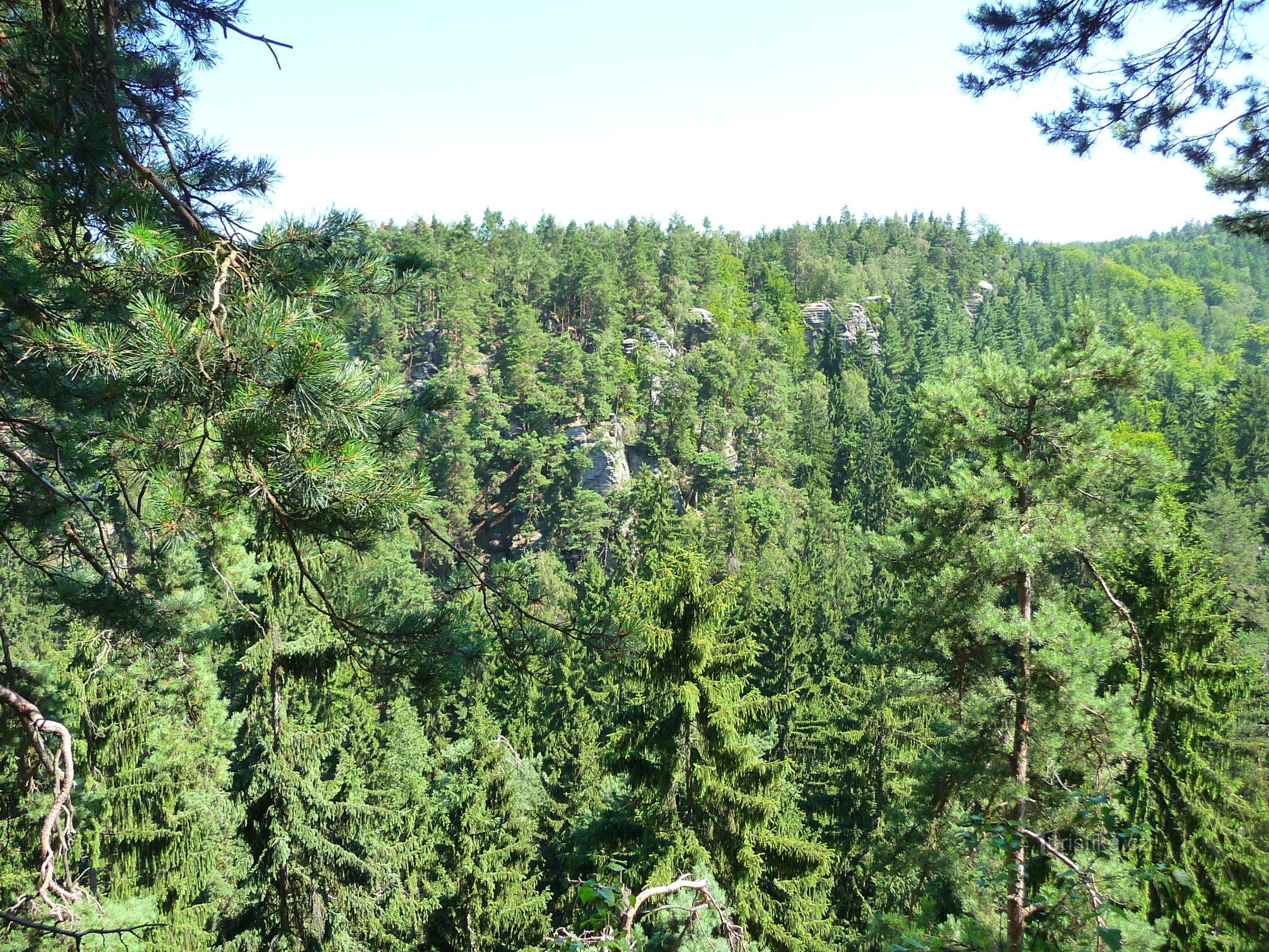 Prachovské skály - runda upp till 10 km - Maršov via Ervínův hrad, pub. Vítkova och Mí