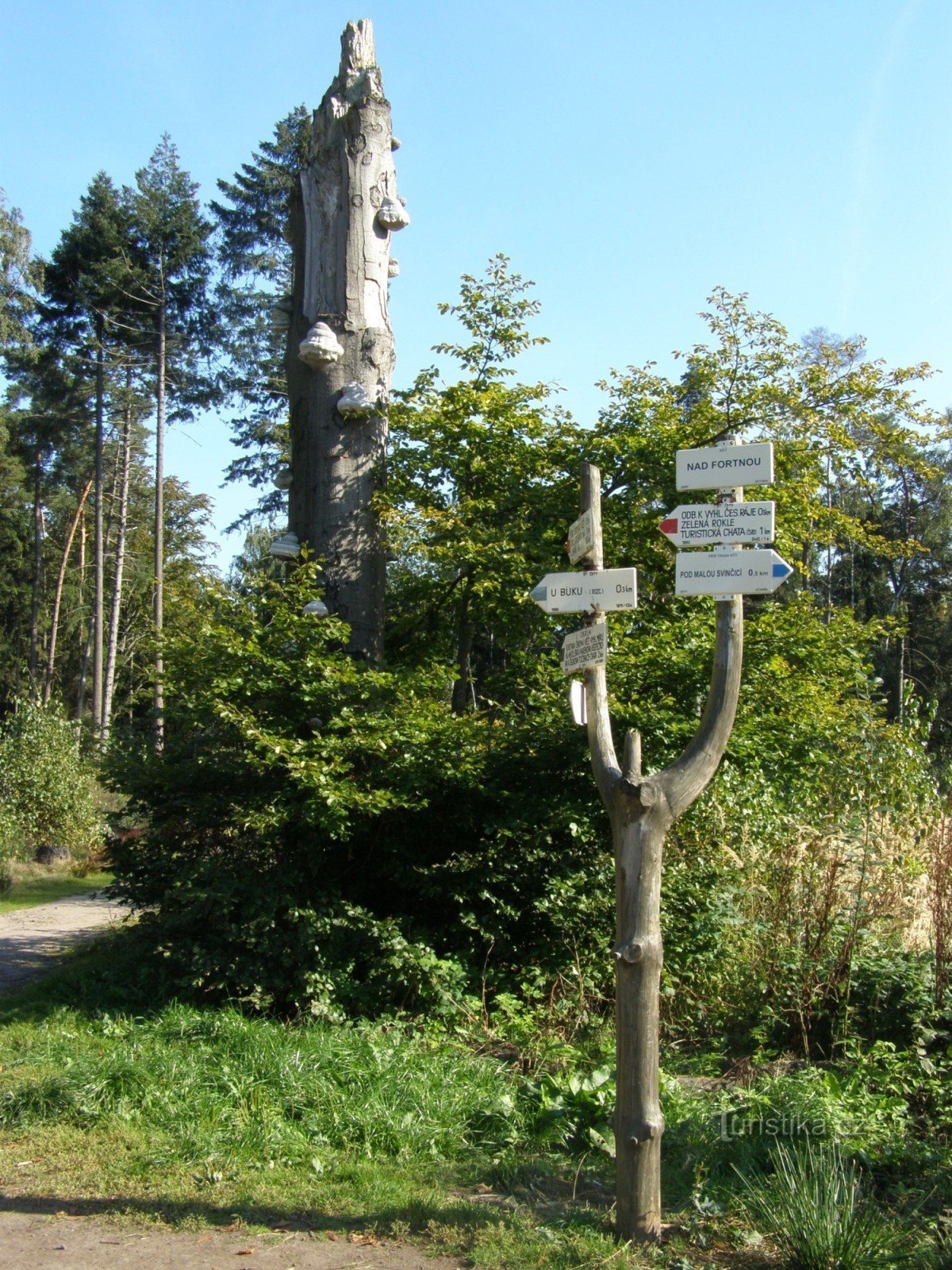 Prachovské skály - cruzamento de Nad Fortnou