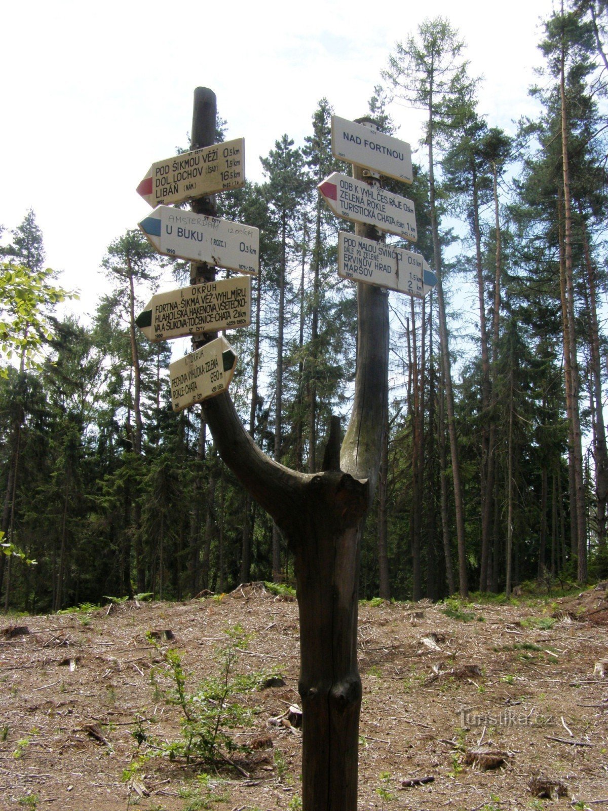 Prachovské skály - Nad Fortnou crossroads