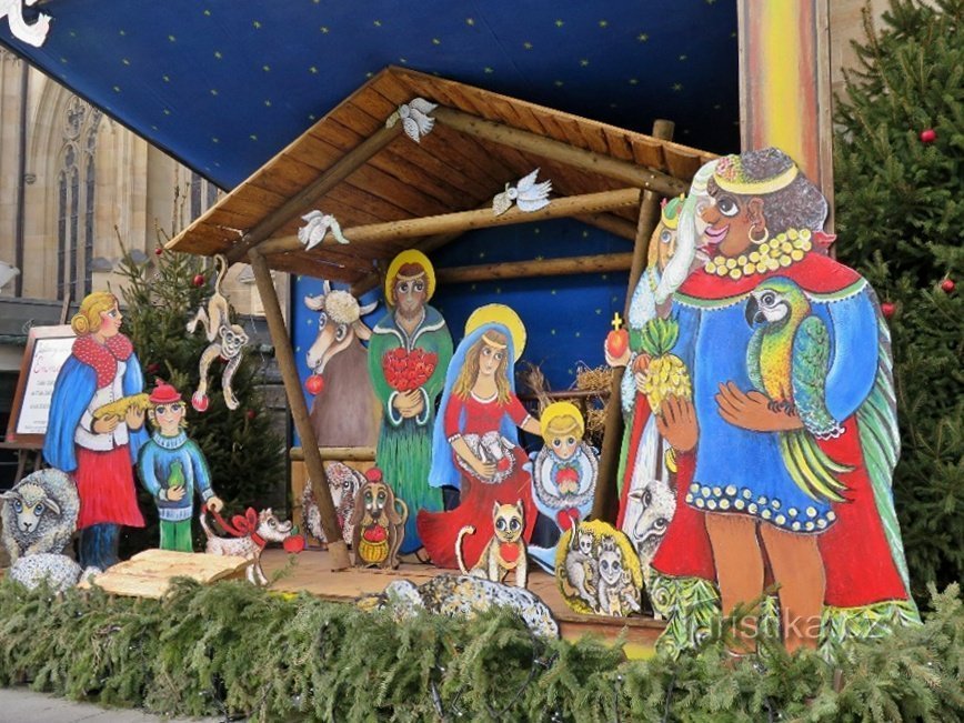 Prague - Crèche de pomme au Château de Prague