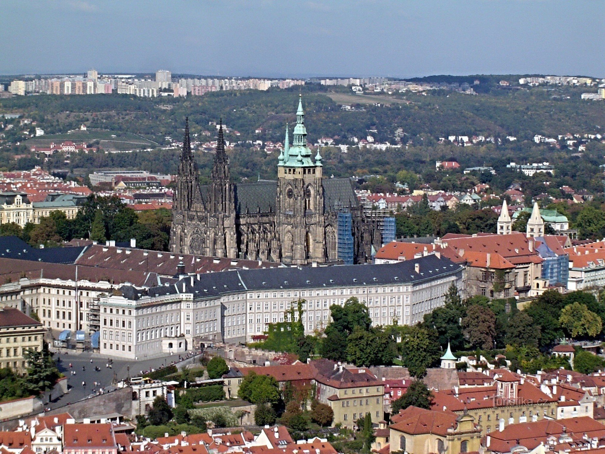 Prague view from Petřínská lookout tower