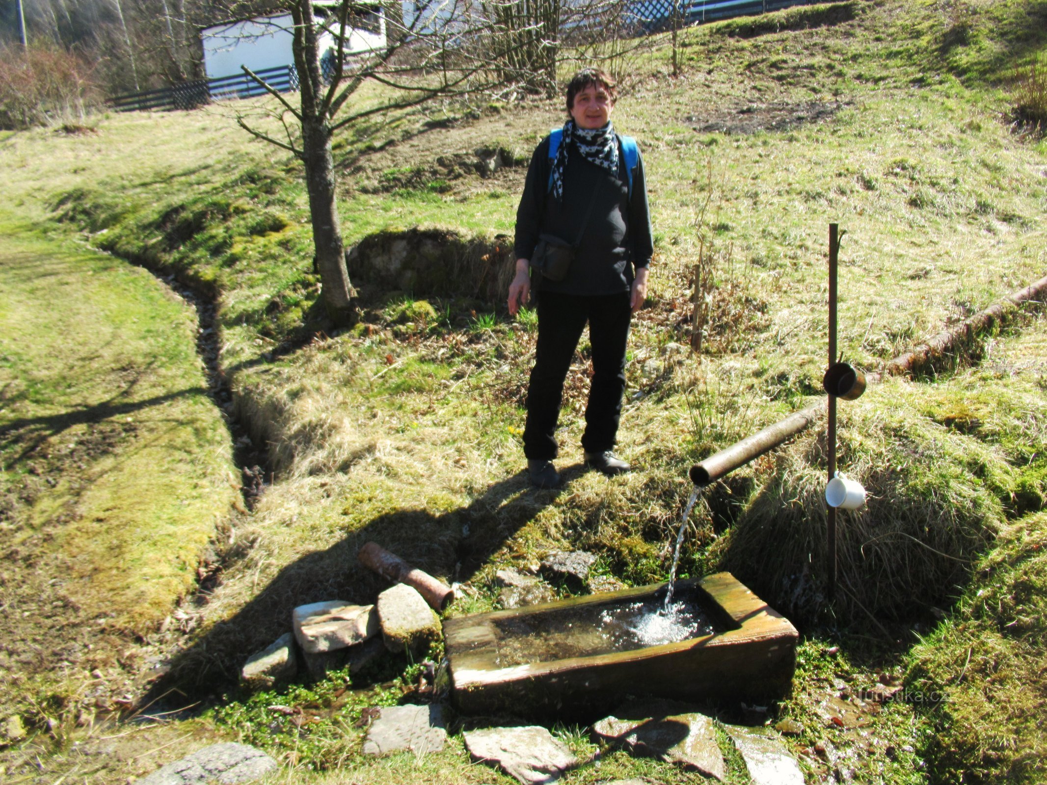 De bron boven Hejdové pasekami in het dorp Zděchov