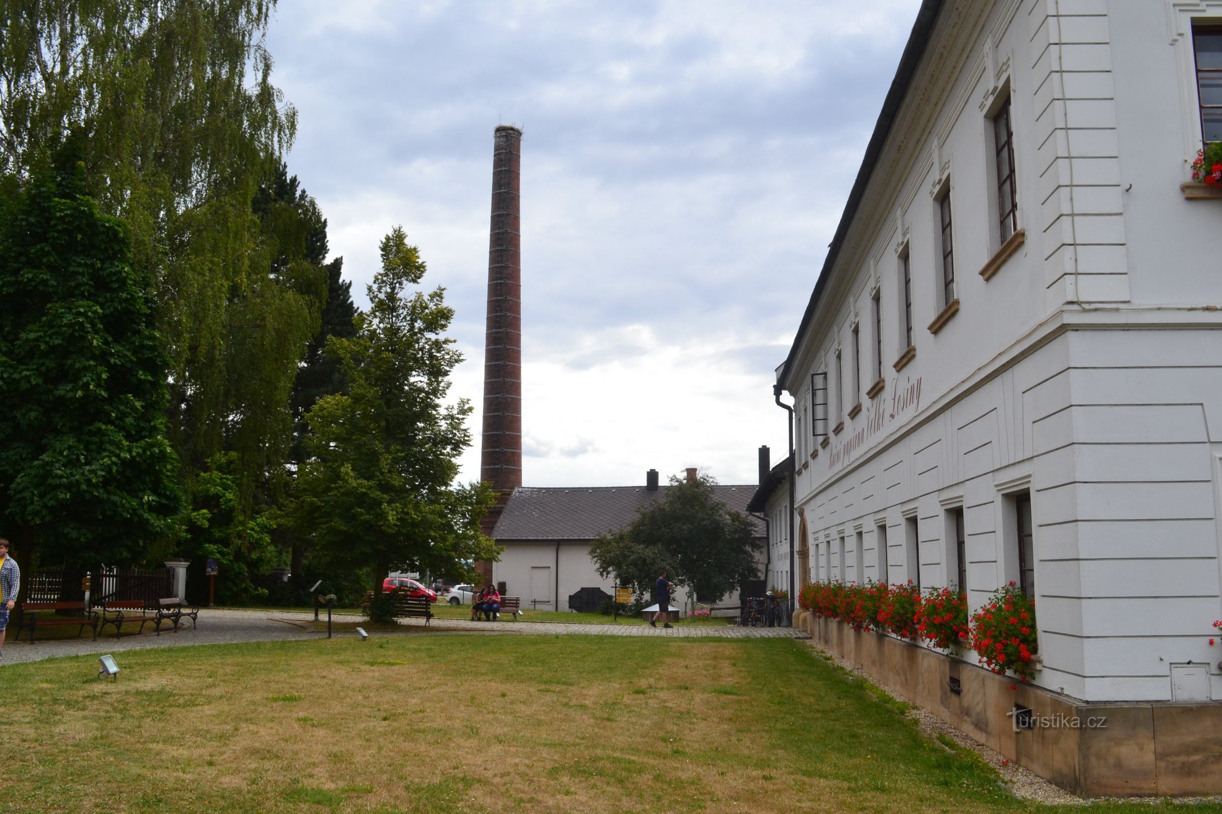 in front of the paper mill