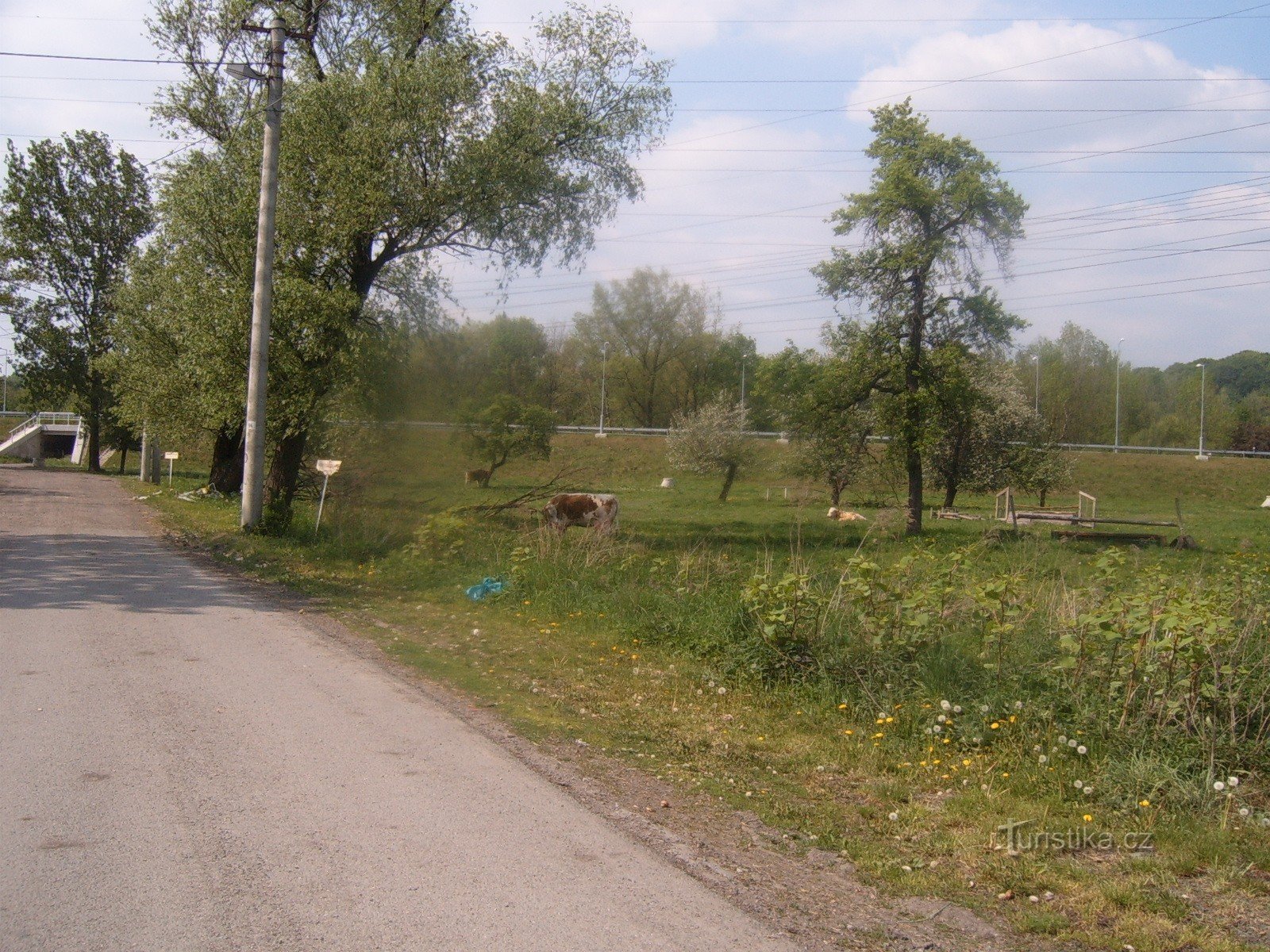 In front of the last ferry farm, NA Náhonu street