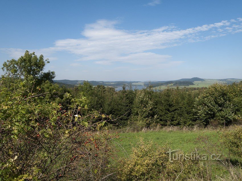 Siempre tomé fotos de la presa frente a Roudno, la vista ya está cubierta de maleza