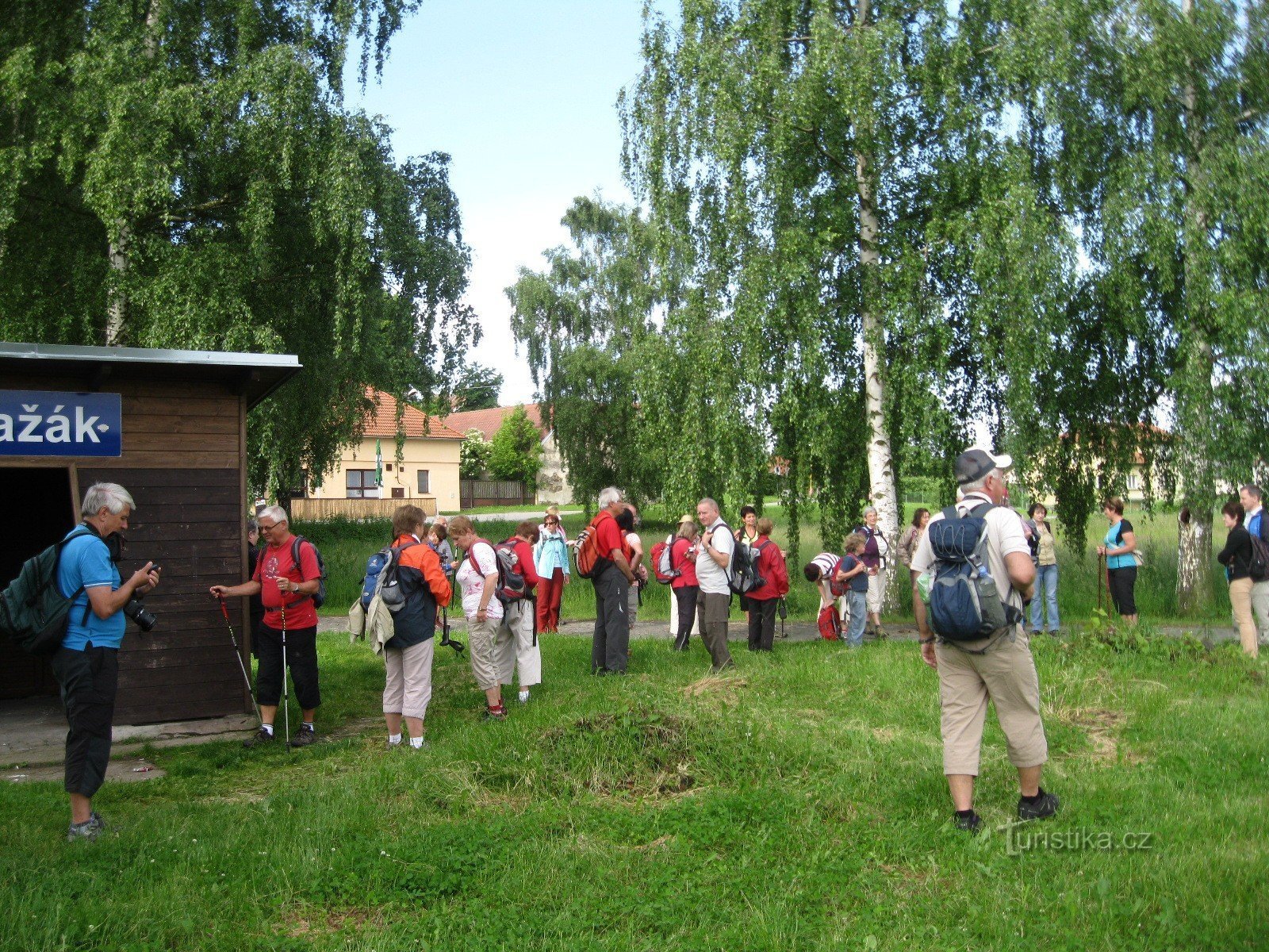 Vor dem Start in Pražák