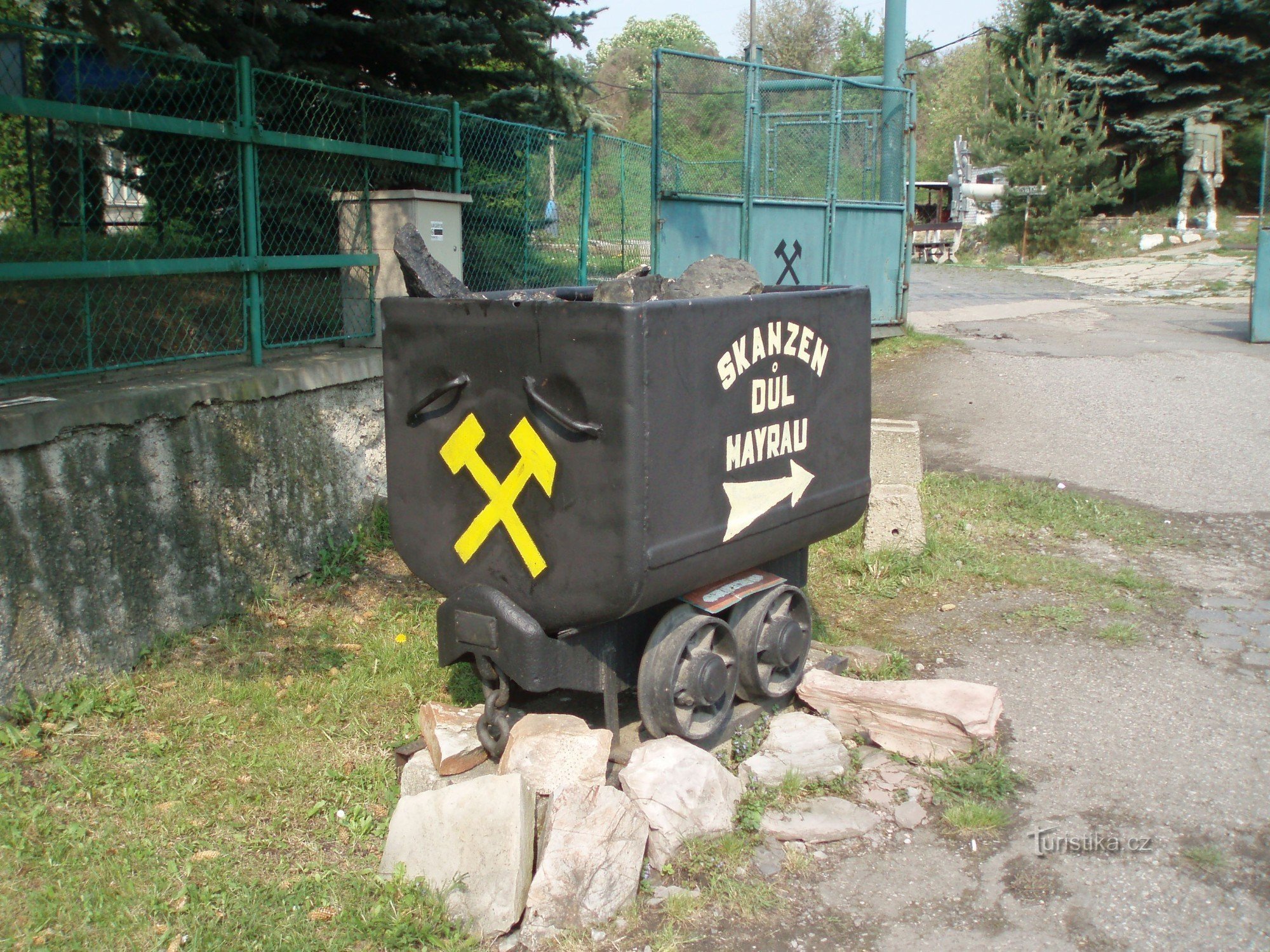 In front of the entrance to the open-air museum