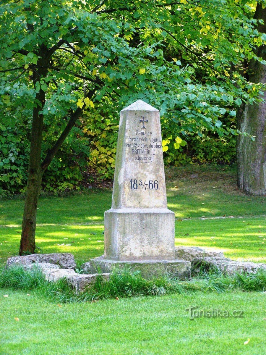 Předměřice - 1866年の戦いの犠牲者の記念碑