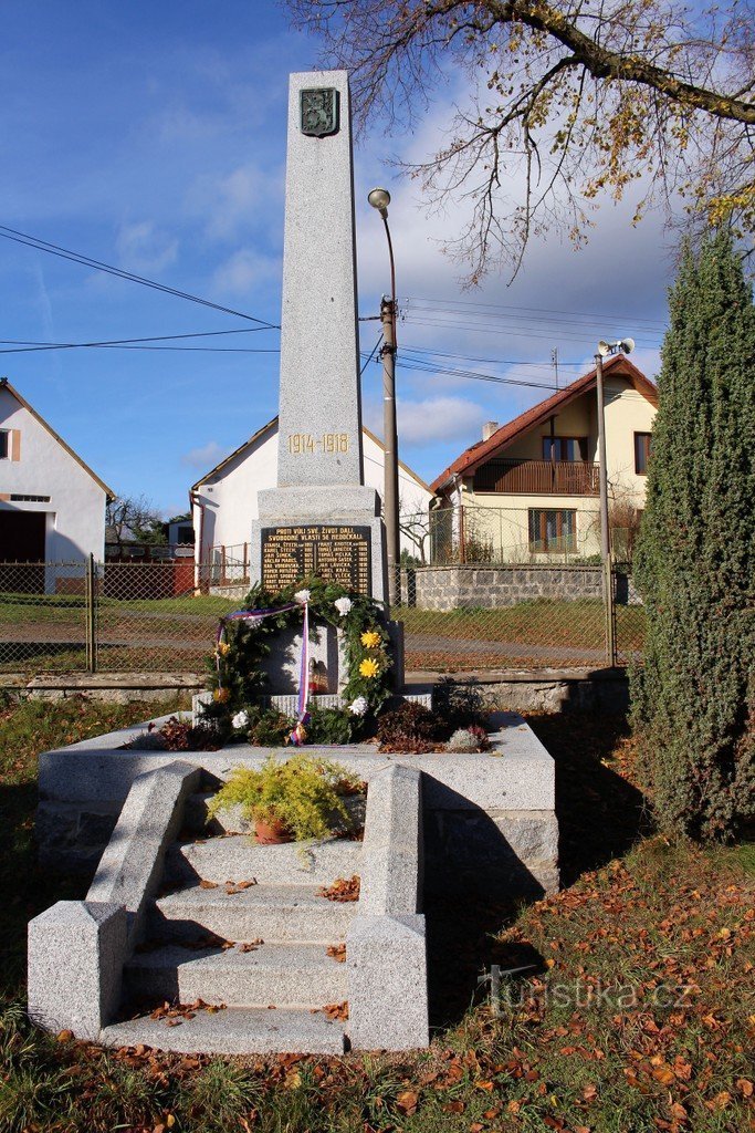 Forsiden af ​​monumentet over de faldne