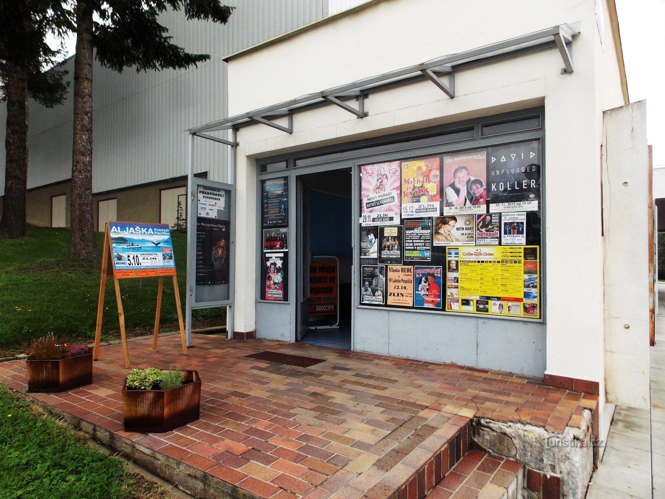 Advance ticket sales from the side of the cinema