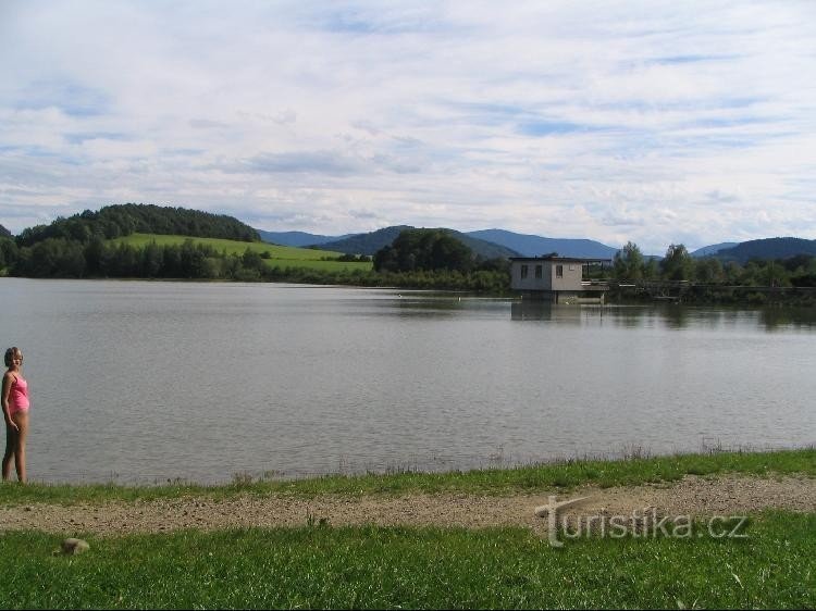 Stausee Větřkovice, in der Nähe der Talsperre