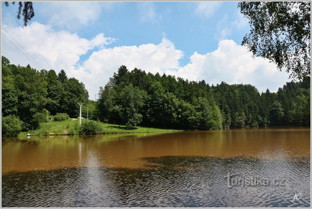 The Zákraví dam overflows after heavy spring rains