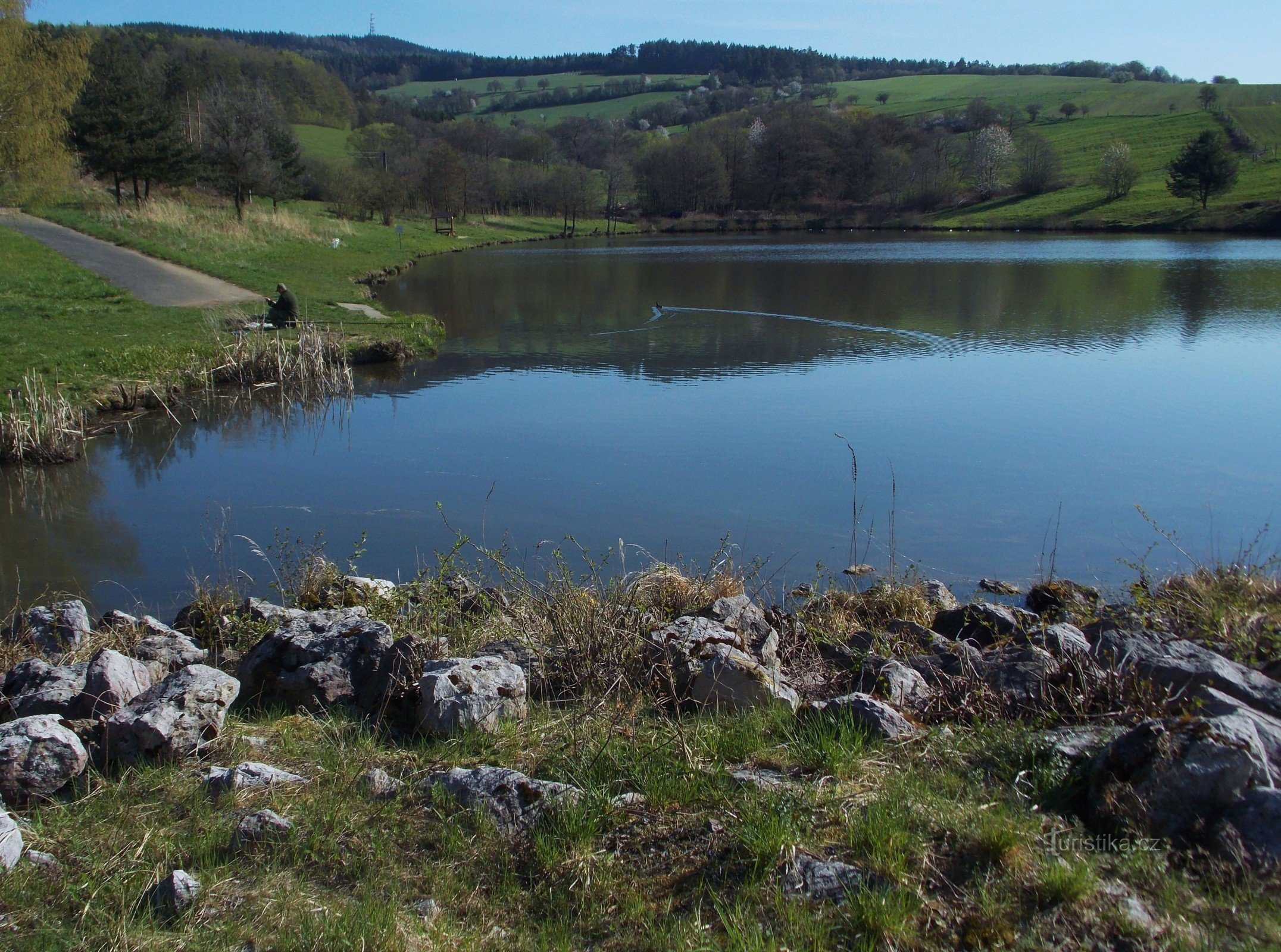 Brana akumulacijsko jezero Křešov u Slopného