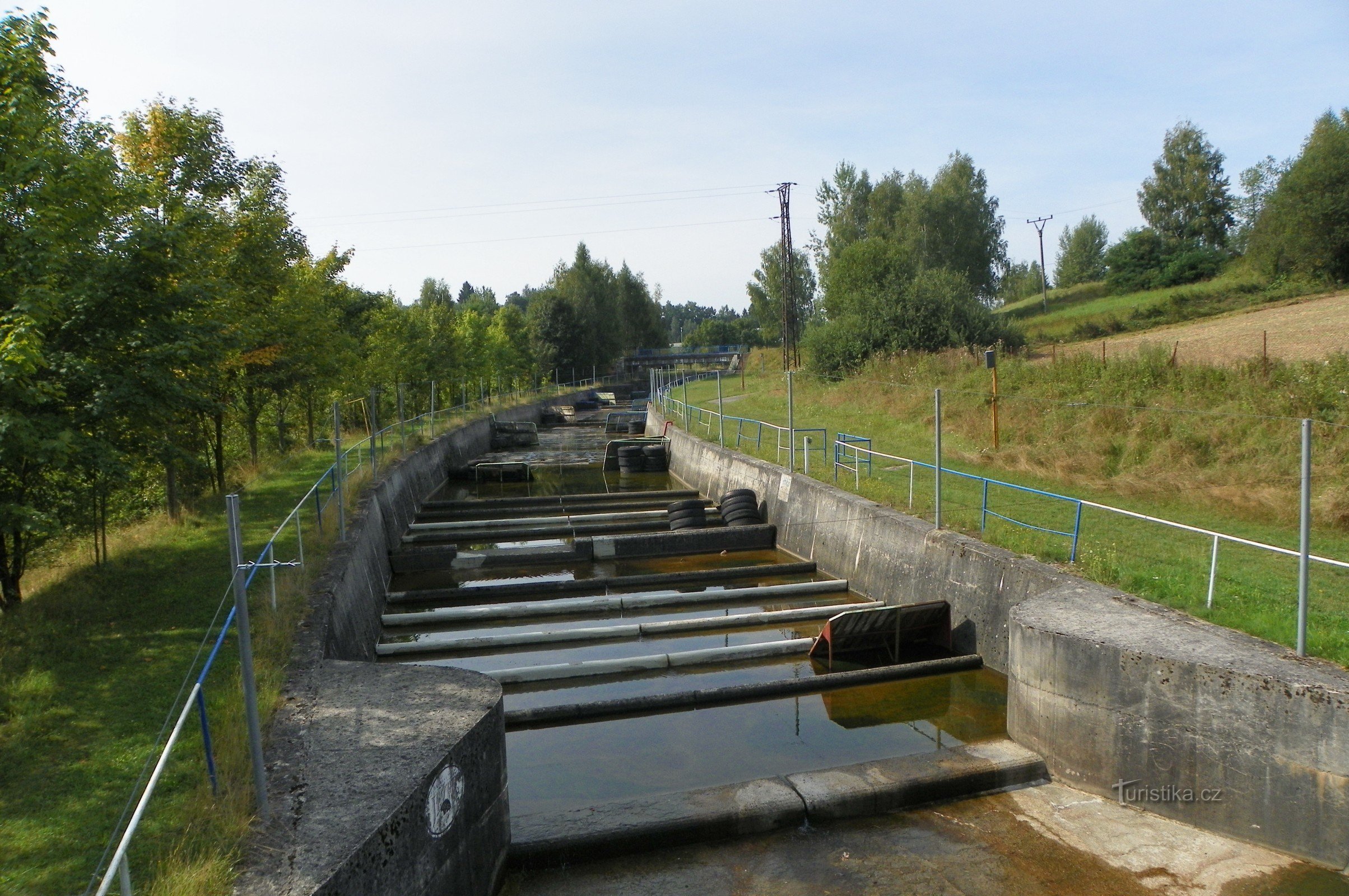 Obstáculos no canal em Trnava