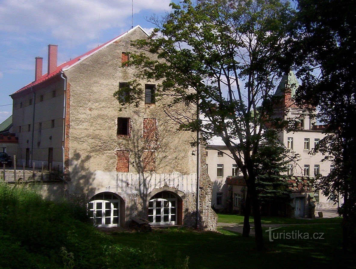 Přemyslovice-castle, now a restaurant from the east-Photo: Ulrych Mir.