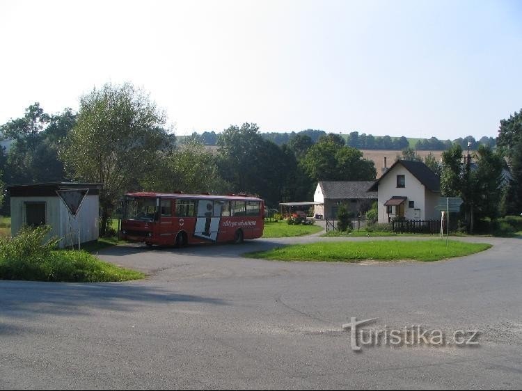 Přerovec、村に向かって