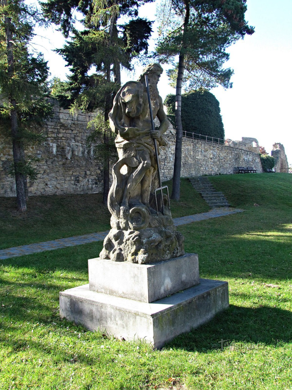 A estátua de Netuno em Přerov