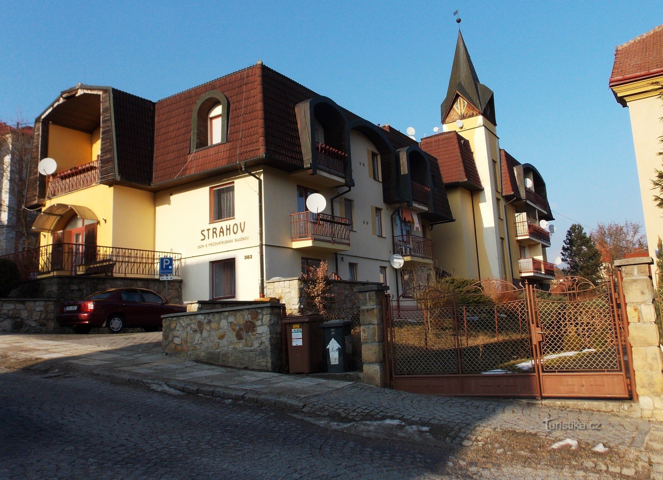 Attraverso il quartiere di Praga a Luhačovice